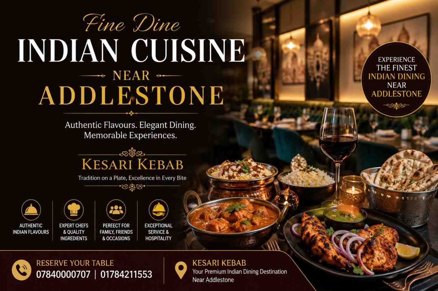 Fine Dine Indian Cuisine Near Addlestone